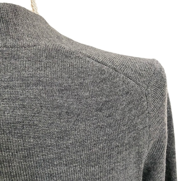 Ann Taylor LOFT Longline Cardigan Gray Merino Wool Cashmere Blend Open Front L - Picture 13 of 14